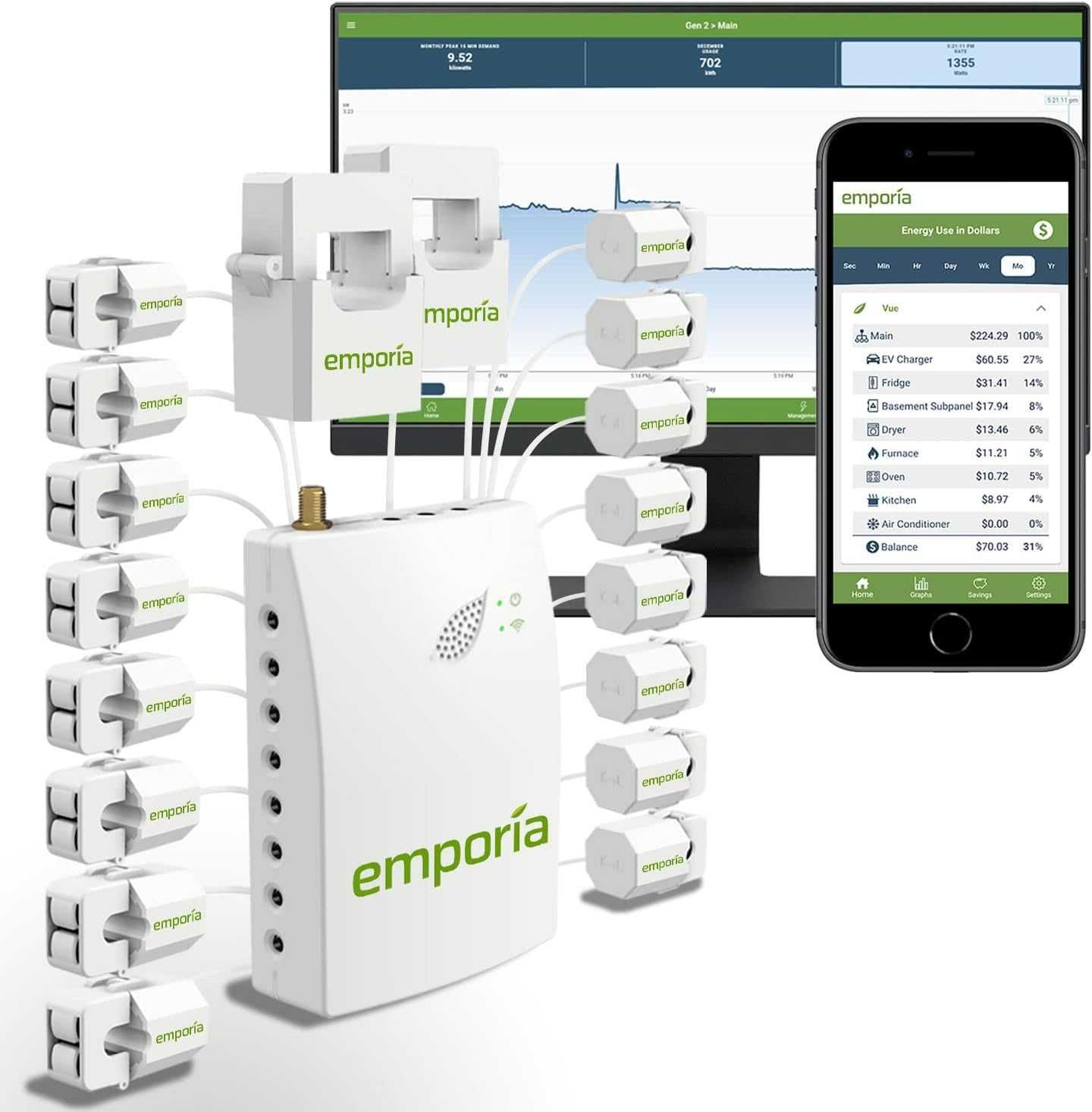 EMPORIA ENERGY Gen 2 Emporia Vue Smart Home Energy Monitor