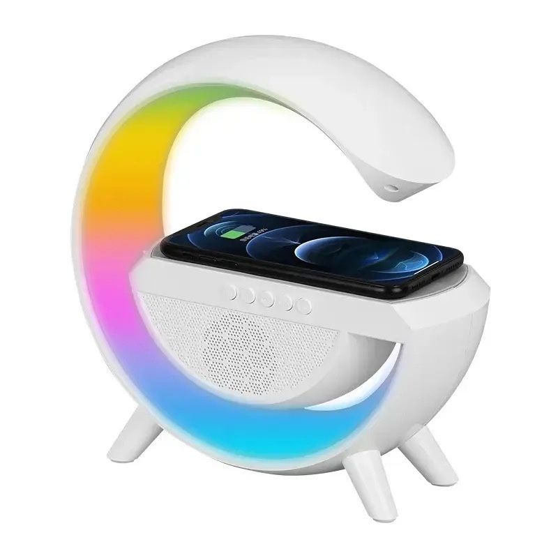 Бзжична Led лампа със зарядно и високоговорител/ Wireless led lamp