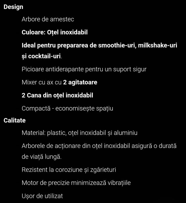 Se vinde mixer cu 2 axe, nou