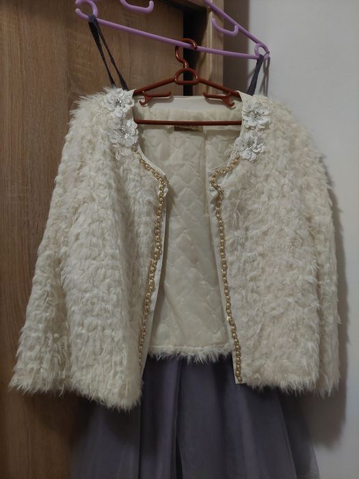 Модерно якенце, бял памук S/M