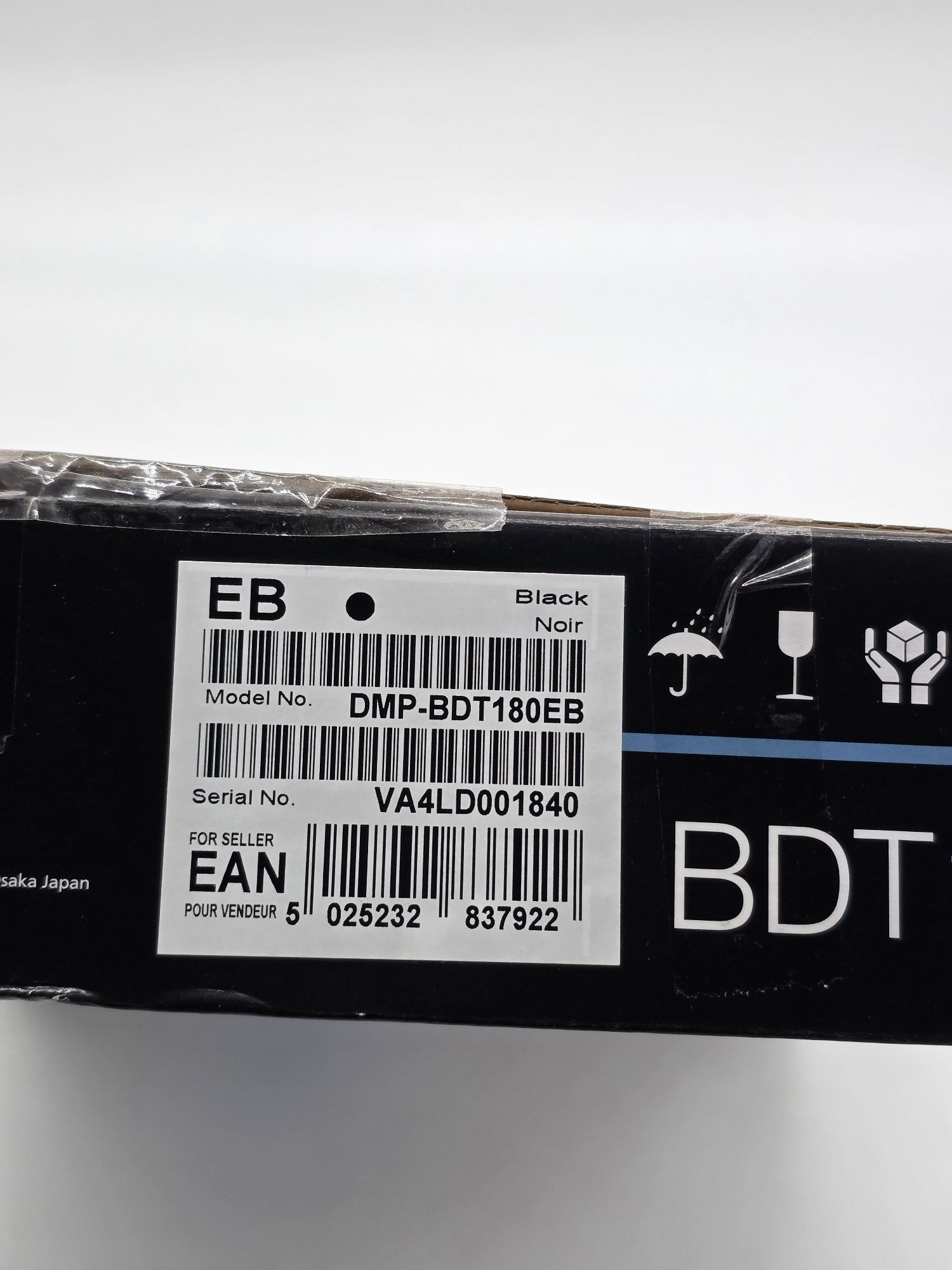 Panasonic Blu-ray player > Panasonic DMP-BDT180EB