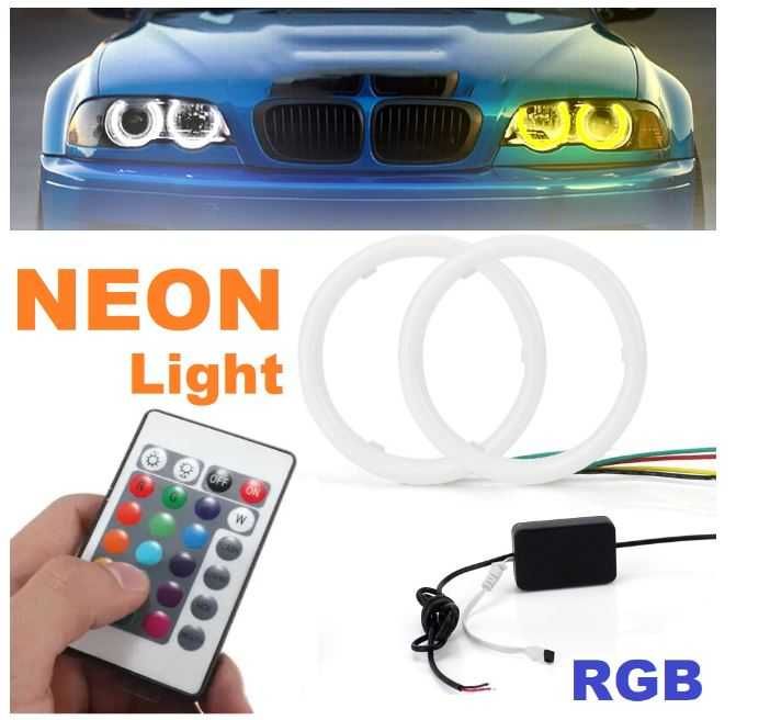 Angel eyes Led-Neon Ø 90 RGB cu telecomanda. A-3711/Livrare gratuita