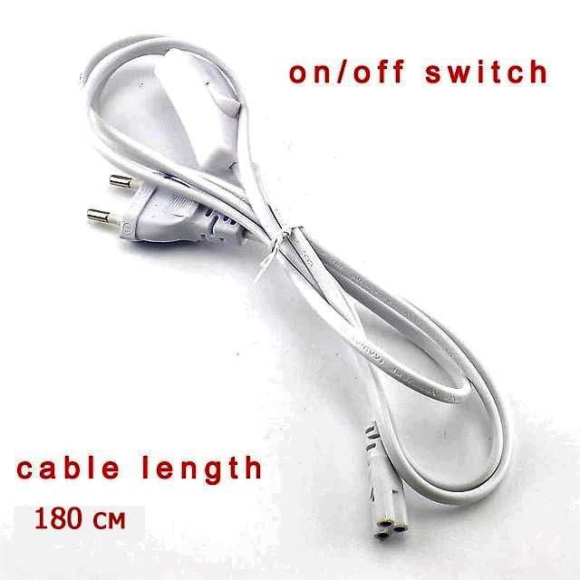 Сетевой шнур белый 3 pin с выключателем