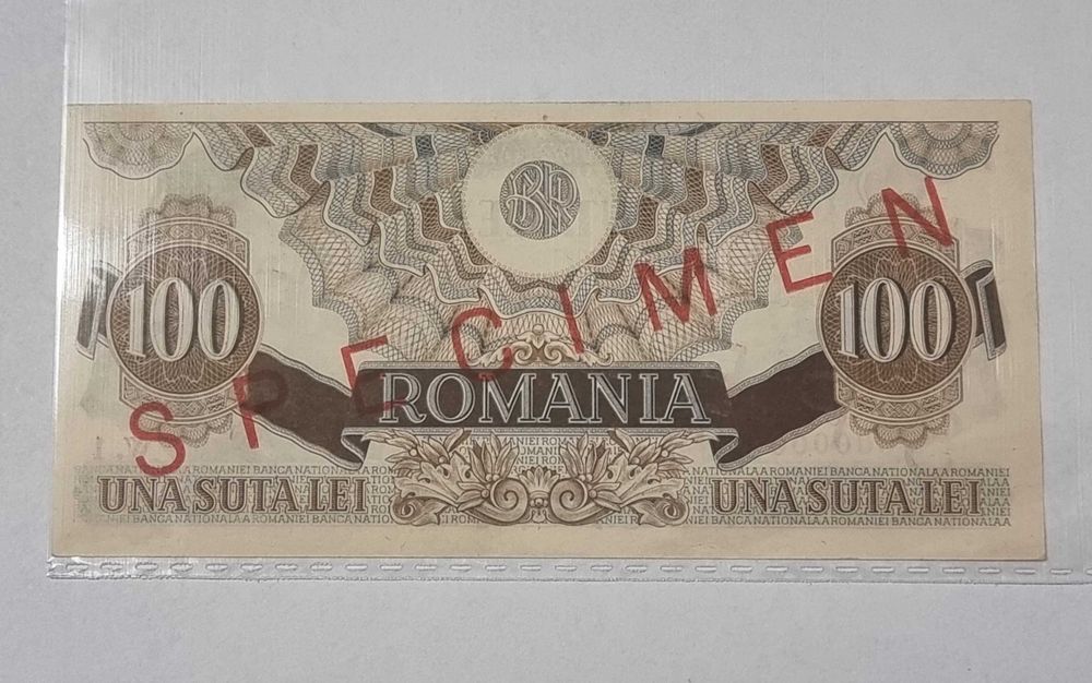 SPECIMEN - UNC! Bancnota romaneasca 100 LEI 1947 VECHE si FOARTE RARA!