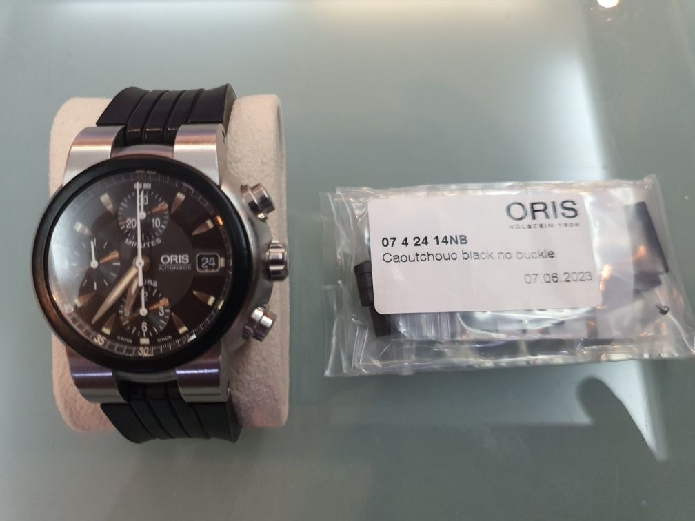 Oris TT1 Automatic chronograph cu curea originală nouă de rezervă