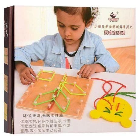 Математический планшет шнуровка деревянная игрушка