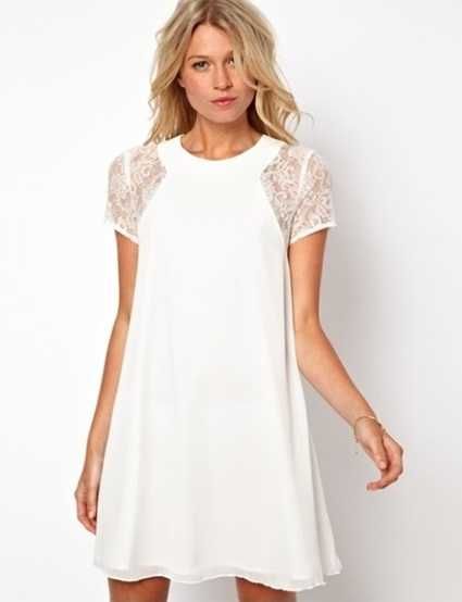 Сексуальное белое платье, новое, с кружевным декором, -10 000 ₸