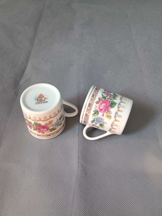 Doua cescute cani espresso cafea portelan chinezesc Asia China vintage