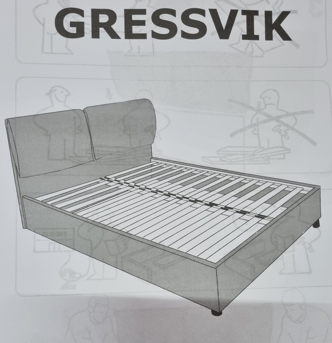 Husă cu pernă pat Ikea Gressvik