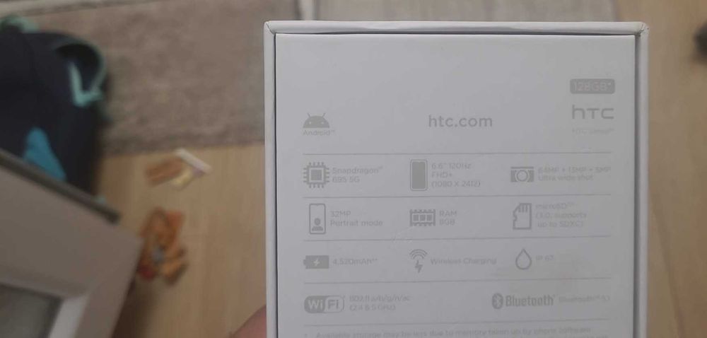 Telefon HTC Desire 22 Pro, Dual SIM, 128GB, 8GB RAM, 5G, Gold