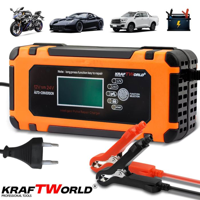 Автоматично Зарядно Устройство за акумулатори 12V – за кола