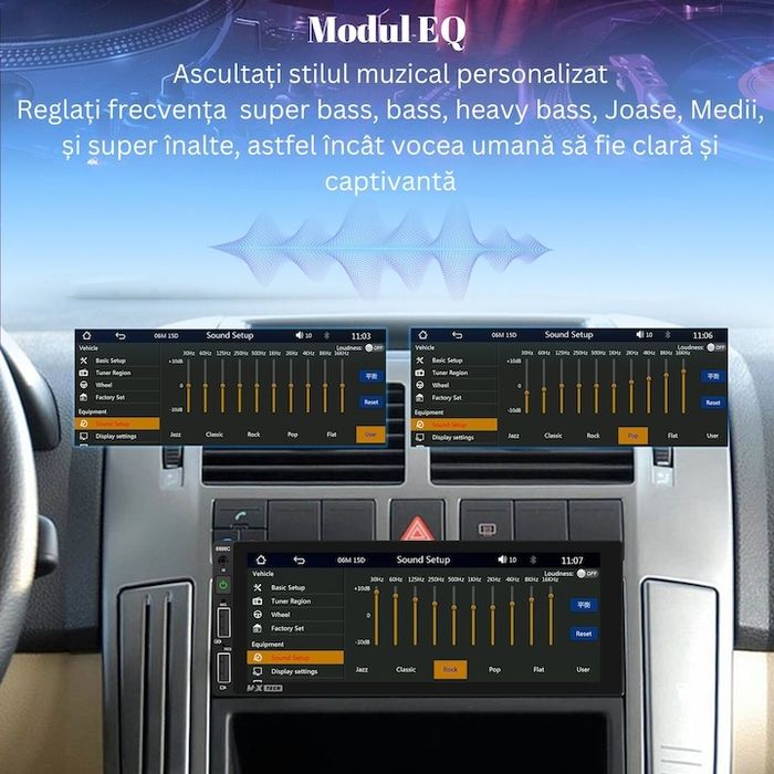 MP5 плейър Android auto Carplay 1 Din,Универсален,MaxTech®,6,86 инчовH