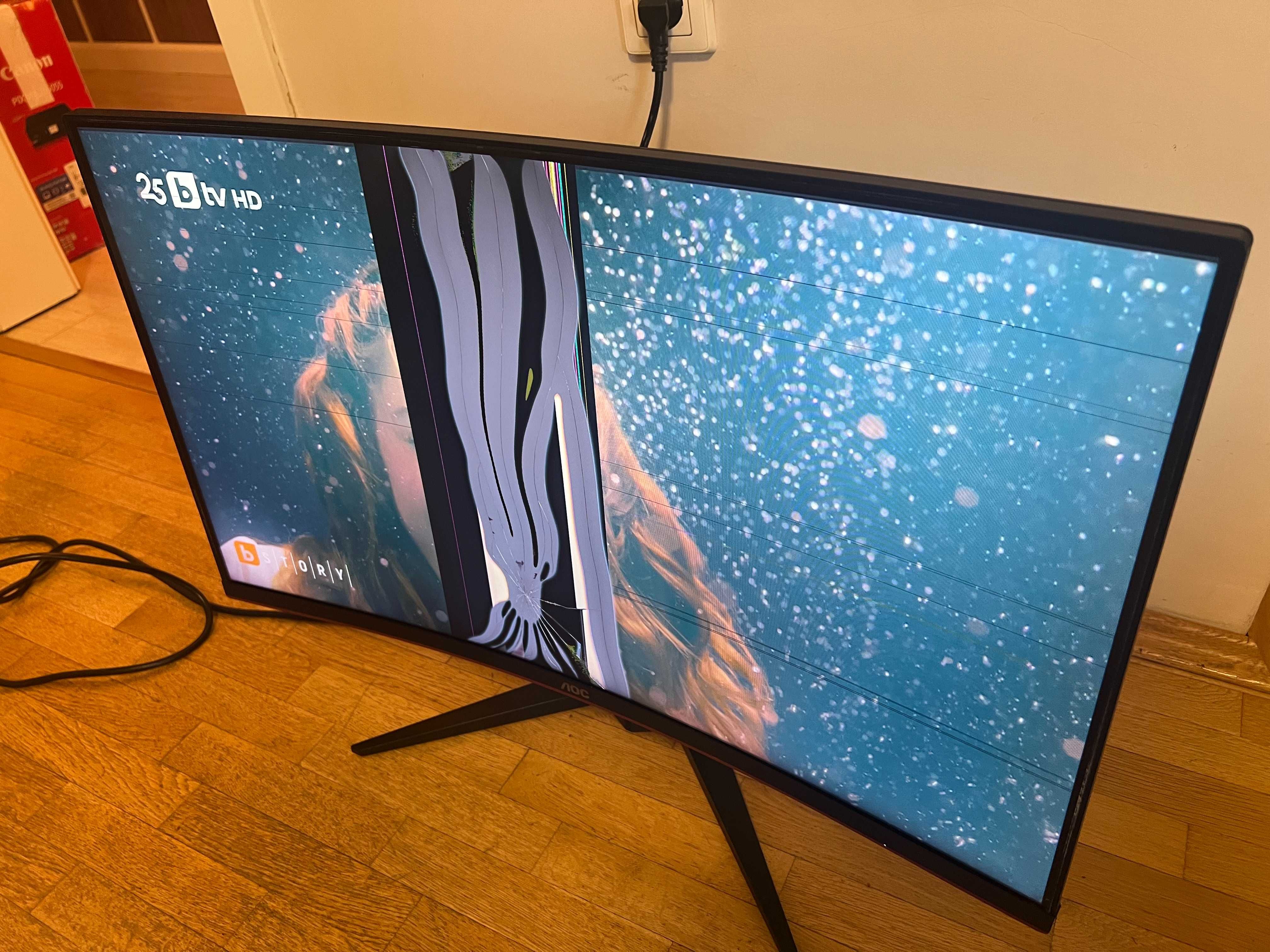 32 инча геймърски монитор AOC CQ32G2SE/BK ЗА ЧАСТИ