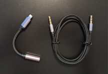 Cablu auxiliar iphone lightning - jack 3.5 + cablu jack-jack