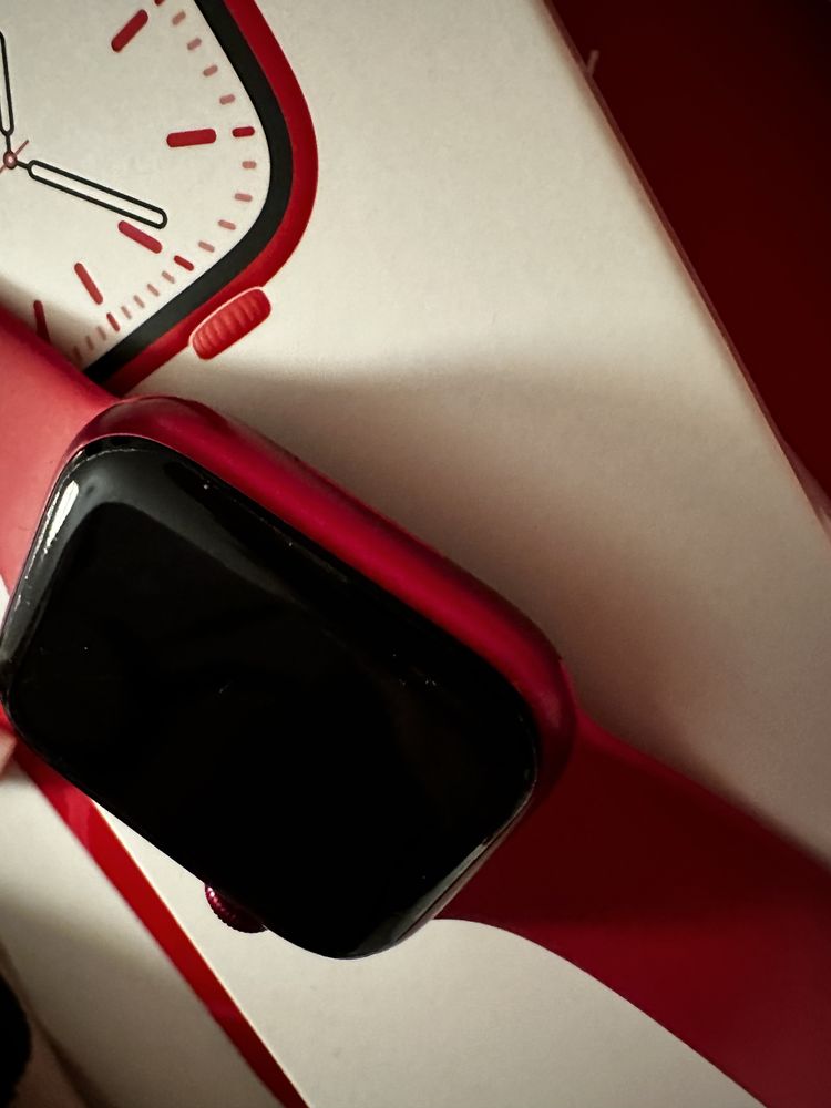 Apple watch 7 41 mm red rosu