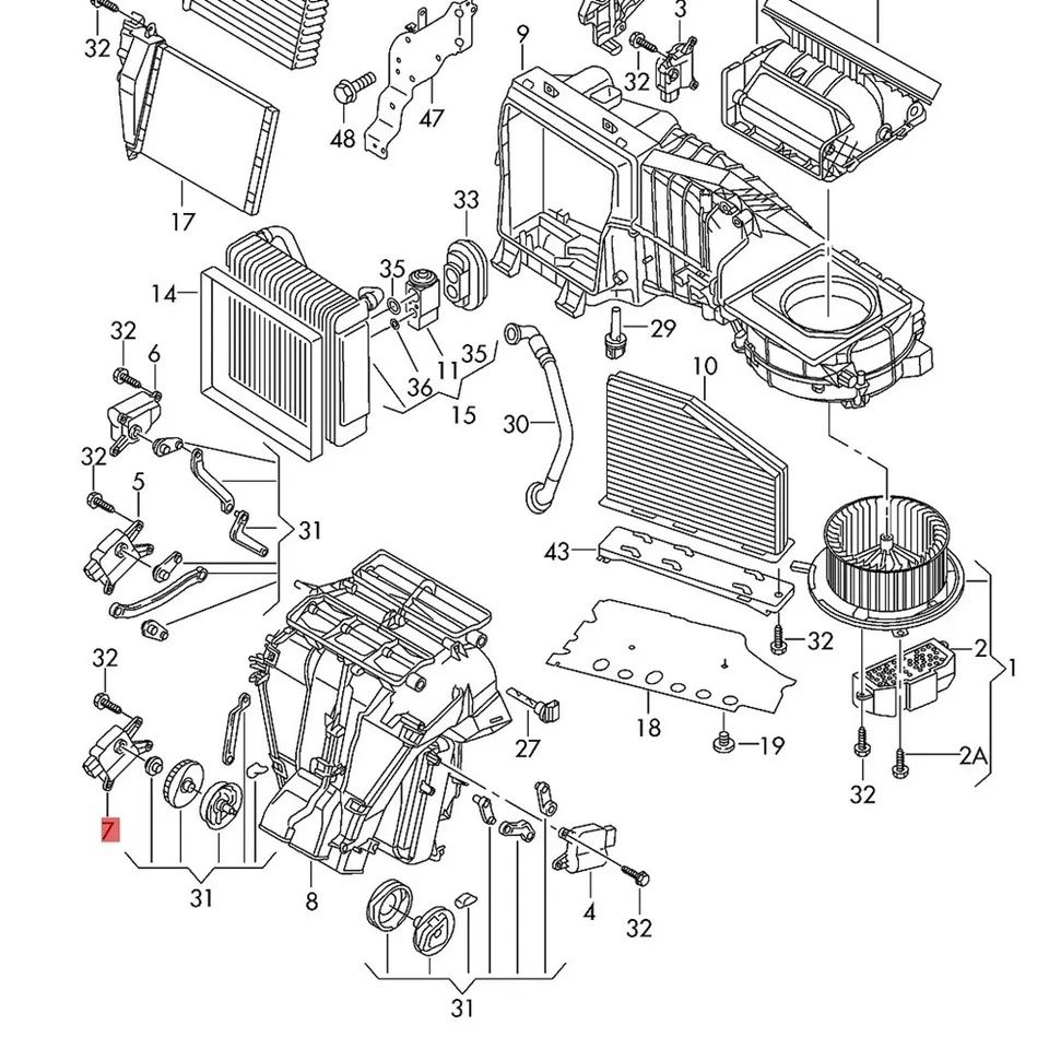 Моторче клапи на парното  VW,Audi