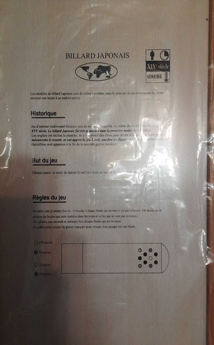 Biliard japonez din lemn masiv 110x35 cm