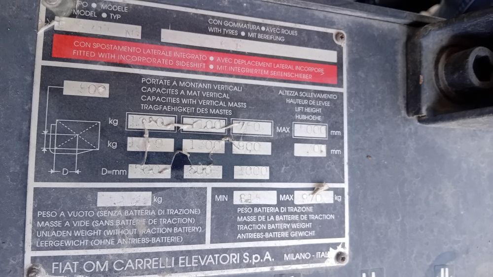 Stivuitor electric OM E3/15N 1500kg