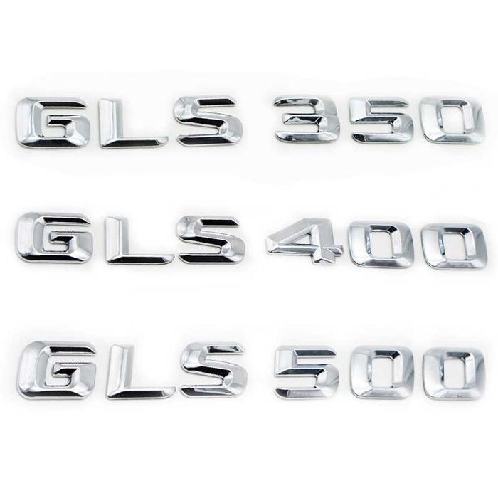 Emblema GLC300, GLS350, E220, S400, E63, C350, Chrom, Negru Mercedes