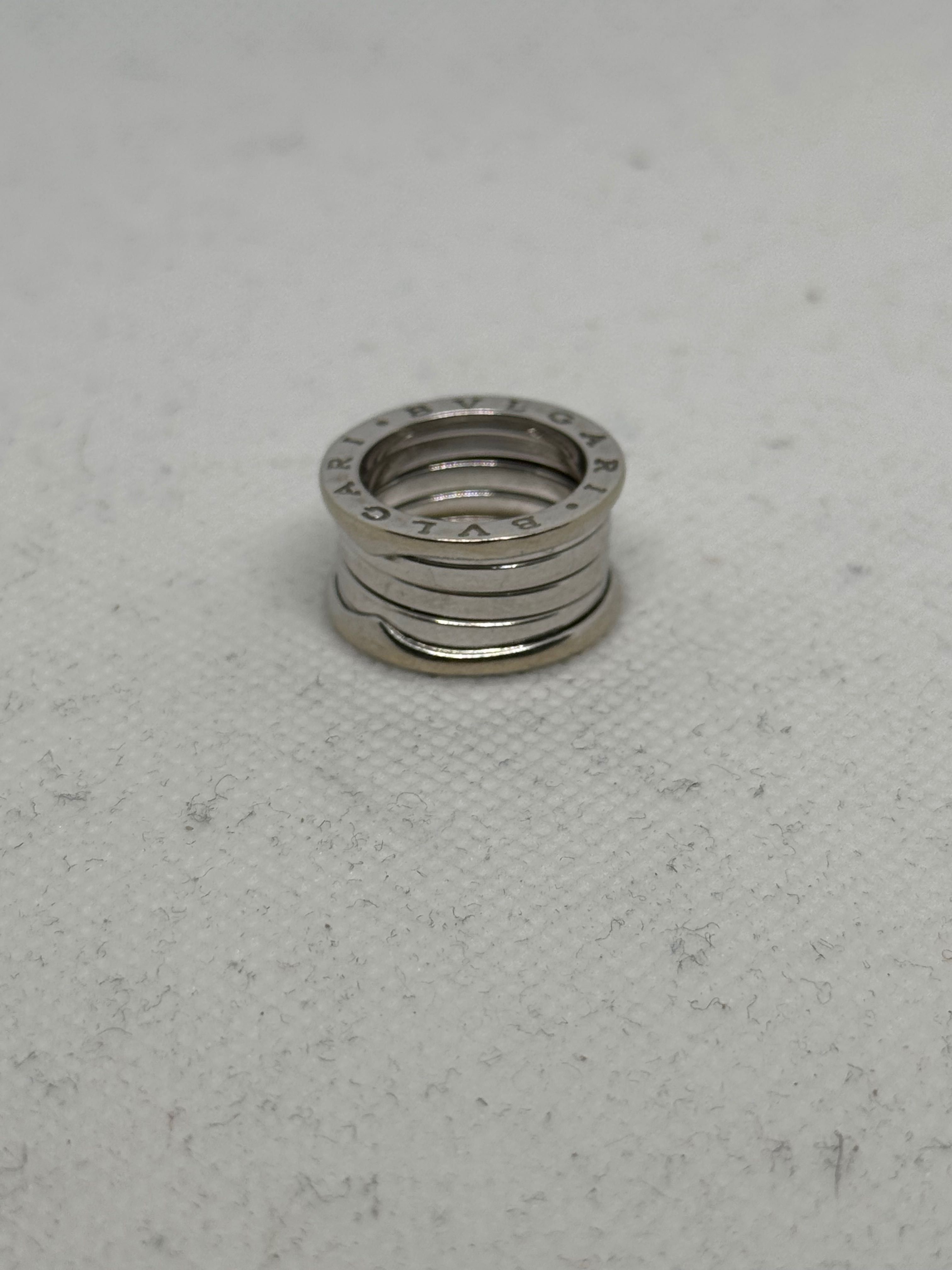 Пръстен BVLGARI 18K бяло злато, унисекс