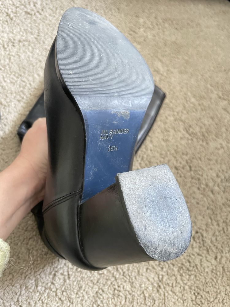 Cizme lungi Jil Sander navy, 35.5, imblanite