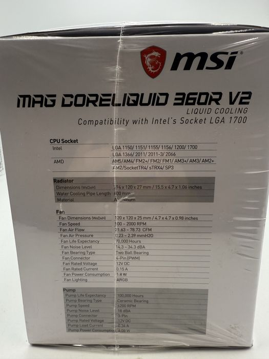 Cooler Procesor MSI MAG CORELIQUID 360R V2 ARGB Sigilat