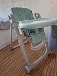 Детски стол за хранене Cangaroo I EAT син регулиращ се