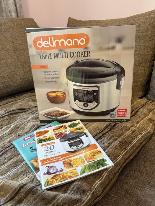 Мултикукър Delimano Multicooker 18 in 1 НОВ, НЕ ИЗПОЛЗВАН