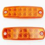 1 бр. блиц мигащи габарити ЛЕД LED Пътна помощ оранжеви , 12-24V