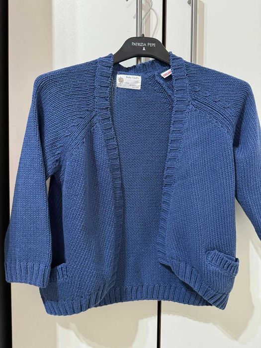 Топла синя жилетка