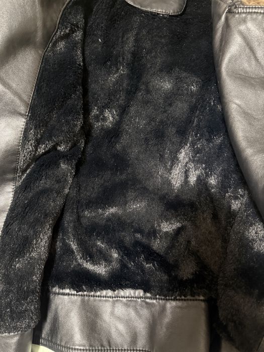 Geaca piele eco cu blana naturala