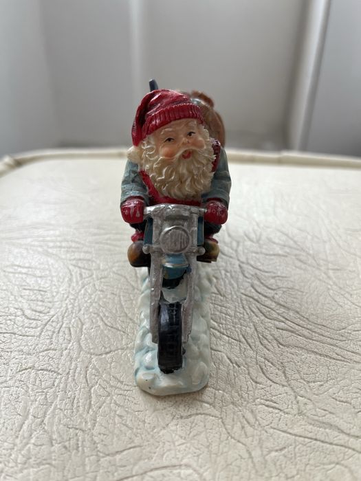 Bibelou Mos Craciun pe motocicleta