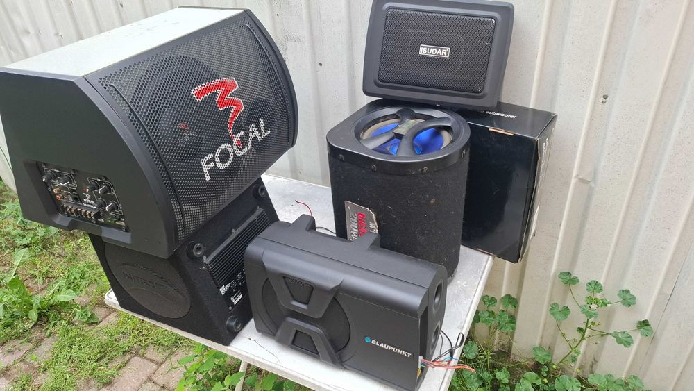 subwoofer auto activ amplificator statie 1000w focal jbl sony