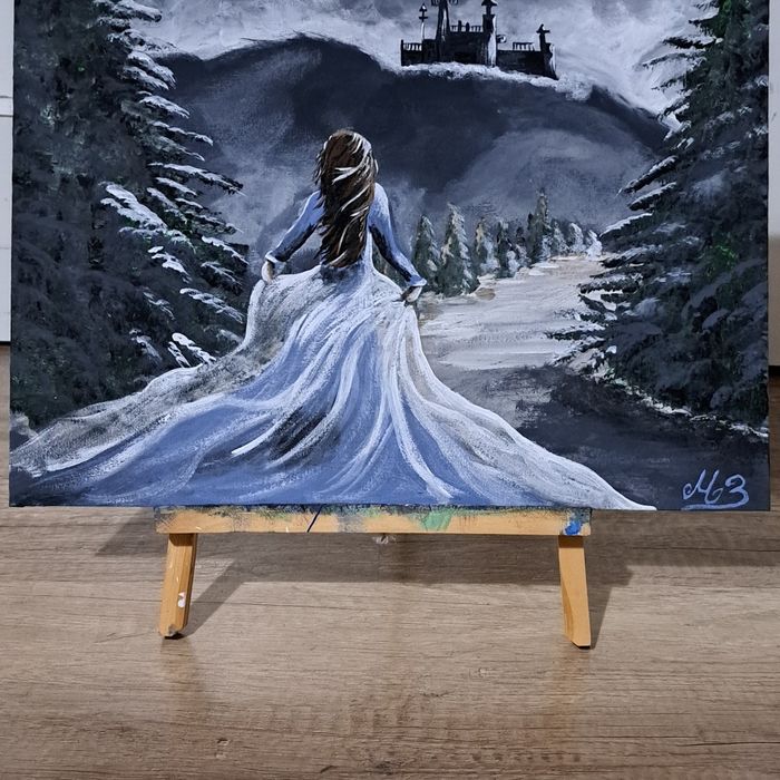 "Ръчно рисувана акрилна картина – перфектен подарък!"