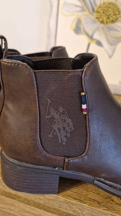 кКафяви боти тип челси U.S. Polo Assn 37 номер Нови!