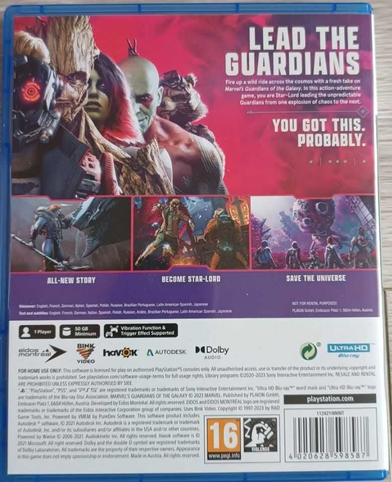 Marvel's Guardians Of The Galaxy (PS5) 40 лева