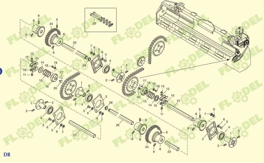 Ax hexagonal header porumb OLIMAC DR6230