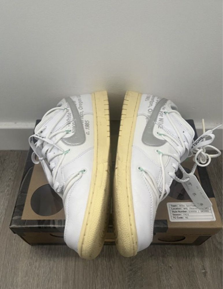 Off white Dunk lot 1 Eu 46