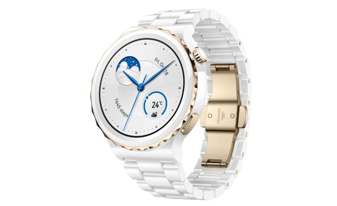 Smartwatch dama Huawei GT 3 Pro  Ceramic White 42mm.