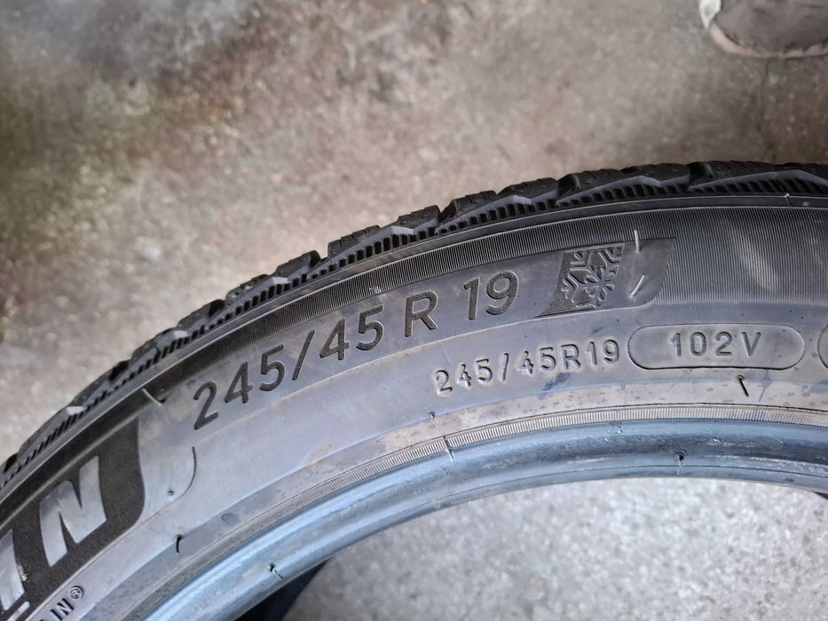 4 Зимни гуми Мишелин Алпин 245/45/19 ДОТ21 (безплатно поставяне)