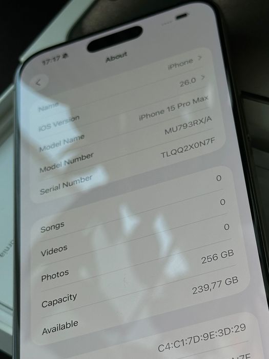 Apple iPhone 15 Pro Max 256GB 89%BH - Natural Titanium