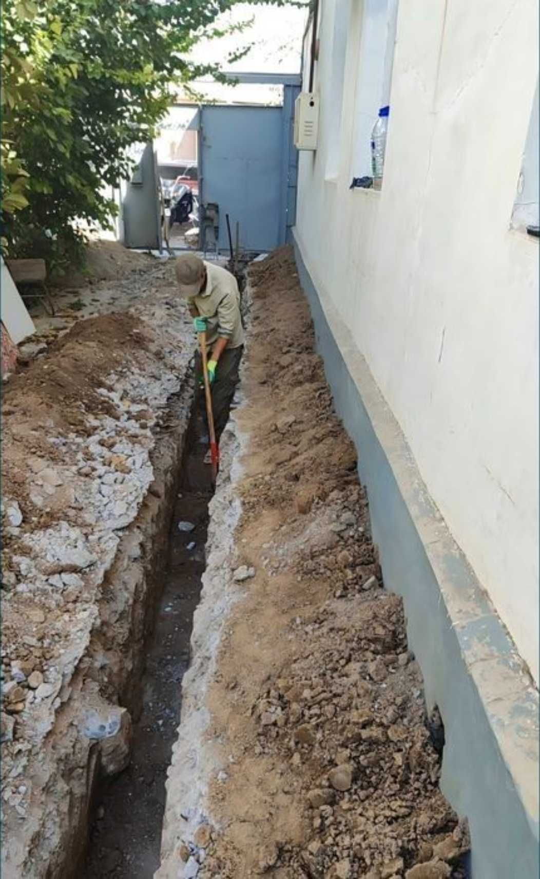 КАНАЛИЗАЦИЯ,ВОДОПРОВОД. сантехника. копаем траншея,яма