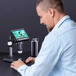 Video microscop cu ecran,acumulator,stand