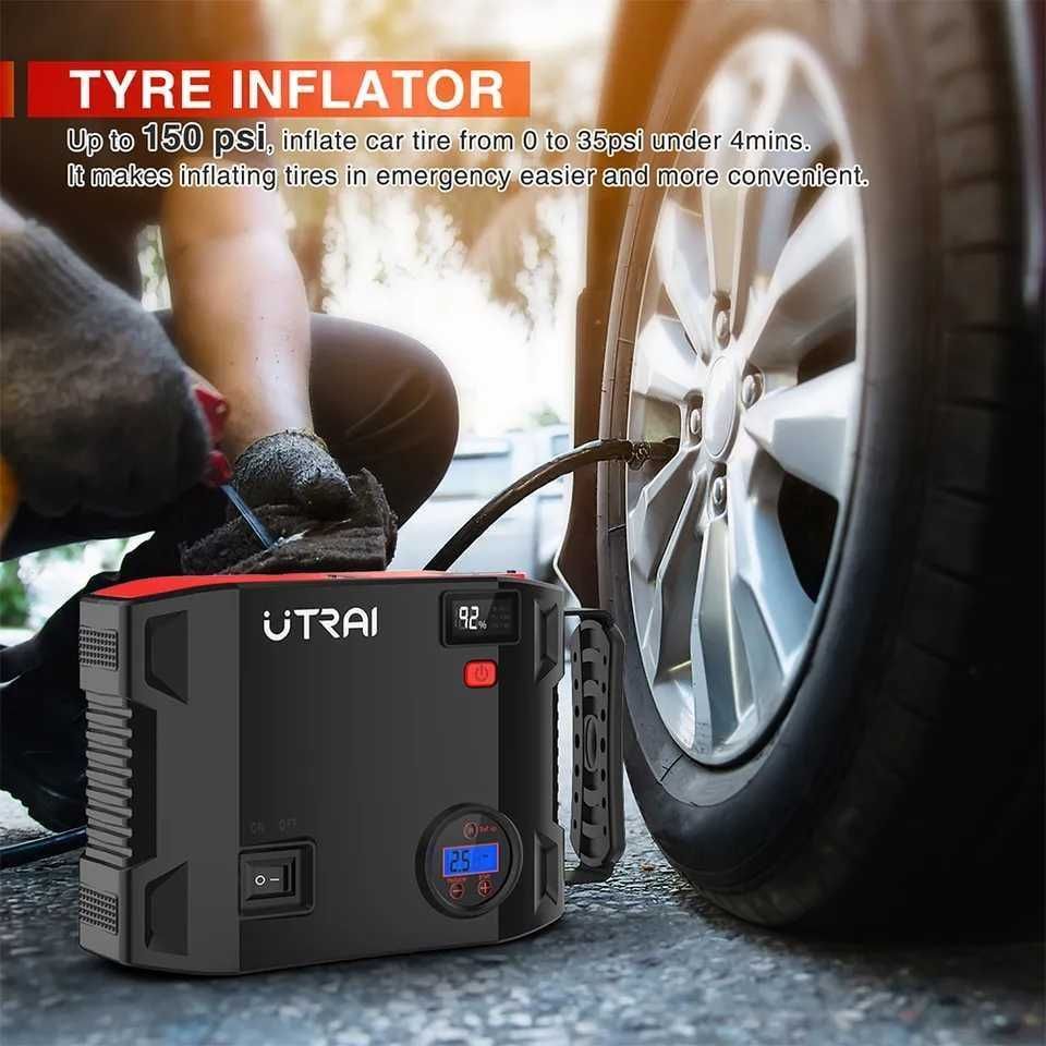 baterie auto Starter auto cu compresor UTRAI de 2000A Power bank