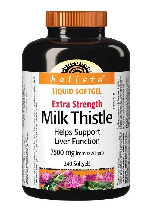 Расторопша,  Силимарин, 240 капсул Holista Extra Strength Milk Thistle