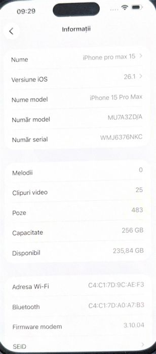 iPhone 15 Pro Max, 256 GB, 5 G, Blue Titanium