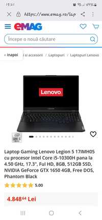 Laptop Gaming Lenovo legion 5