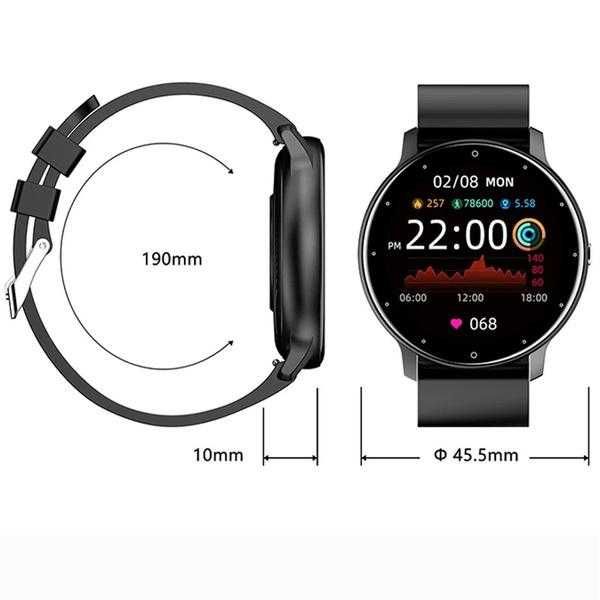 Ceas inteligent, ZI02, Impermeabil IP68, 1.28 inch, HD Full touch
