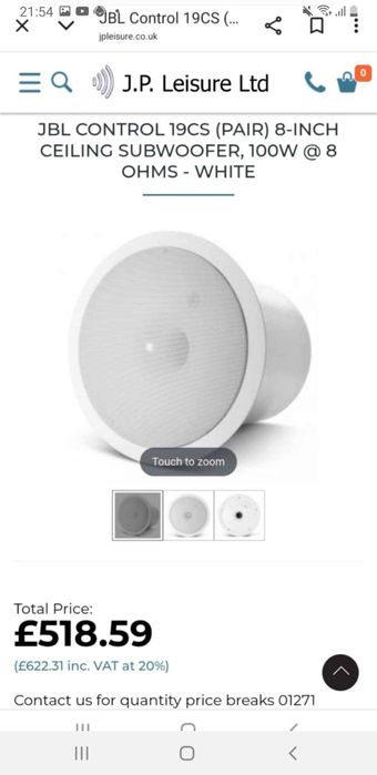 Boxe JBL control cu subwoofere originale