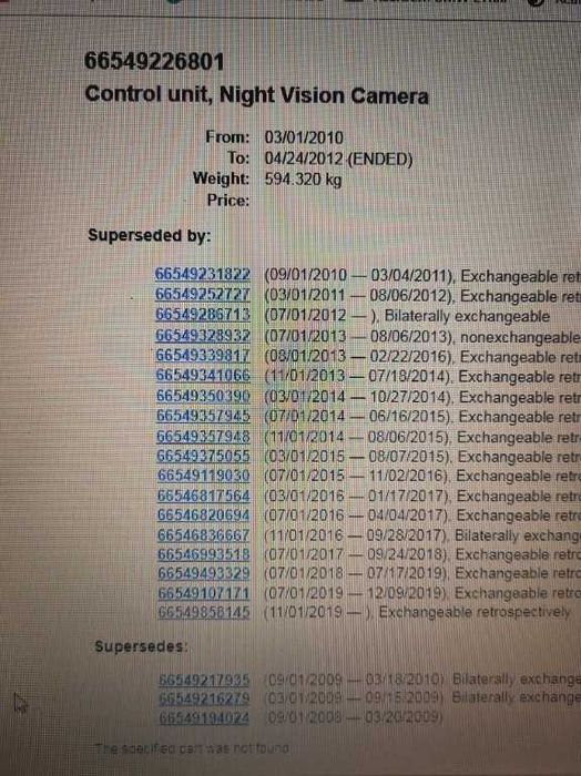 Modul night vision 2  Bmw 9226801